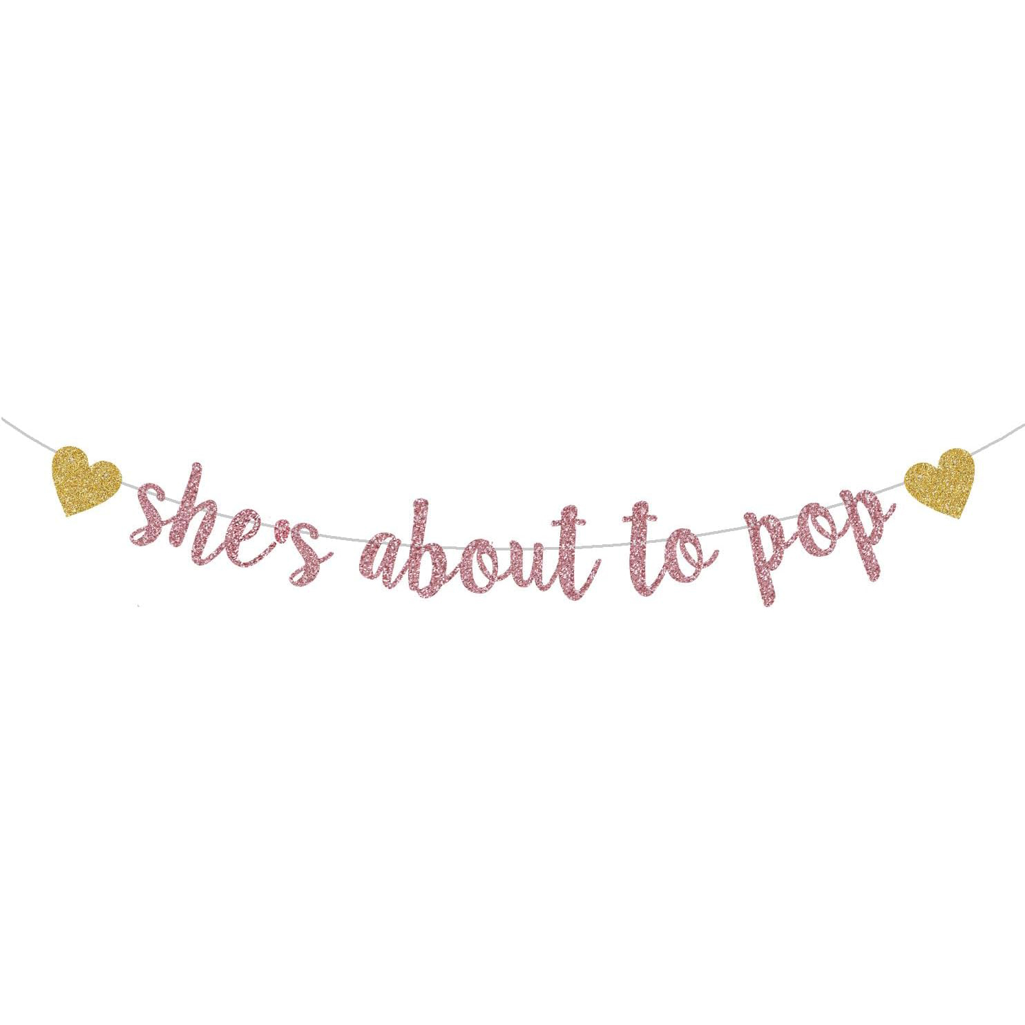 She's About to Pop Banner,Rose - Party Banner Gold recensie en prijs