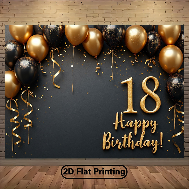 2D 1Pc Black & Gold Balloons B - Party Banner Gold recensie en prijs