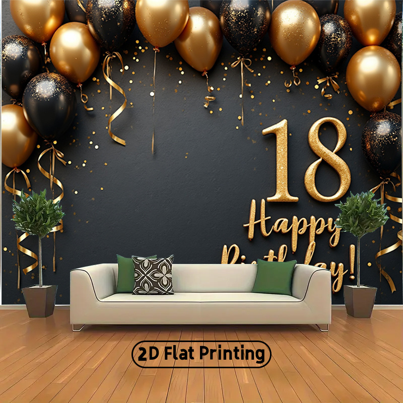 2D 1Pc Black & Gold Balloons B - Party Banner Gold recensie en prijs