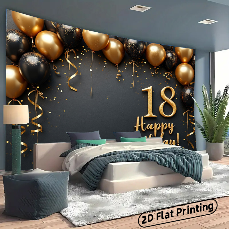 2D 1Pc Black & Gold Balloons B - Party Banner Gold recensie en prijs