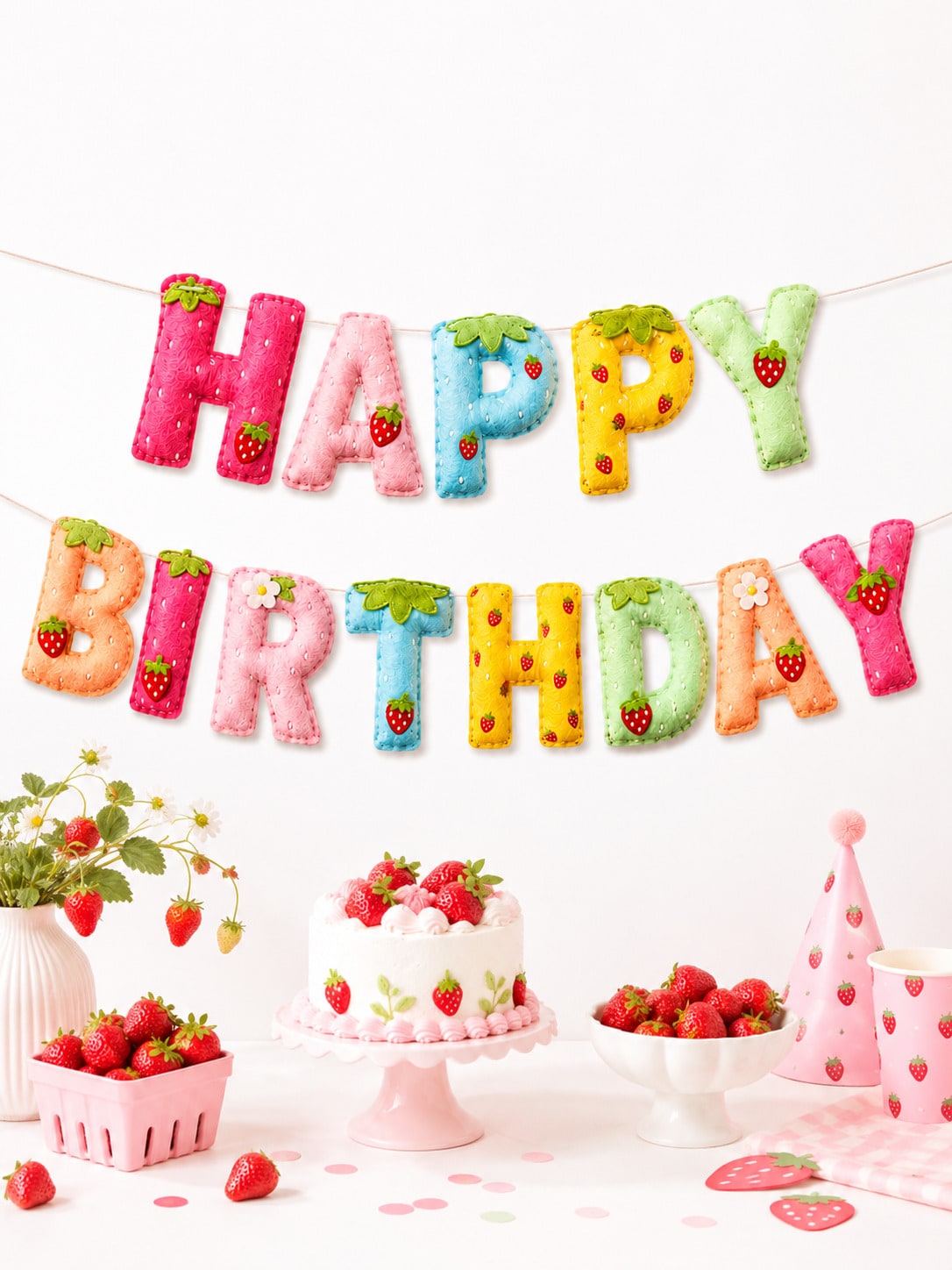 Strawberry Theme Happy Birthda - Dessert Table Backdrop recensie en prijs