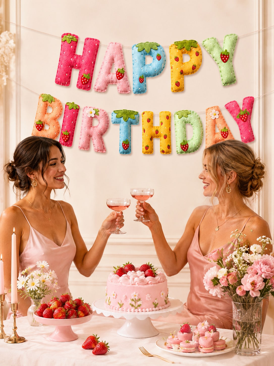 Strawberry Theme Happy Birthda - Dessert Table Backdrop recensie en prijs