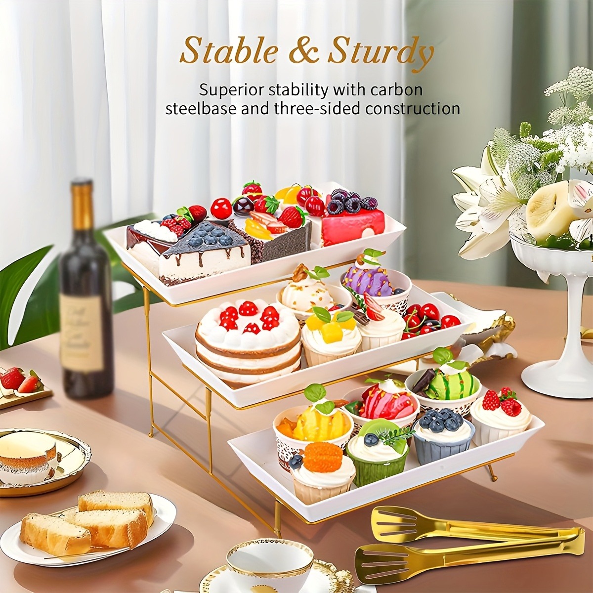 White Tiered Serving Stand + T - Cupcake Stand Tier recensie en prijs