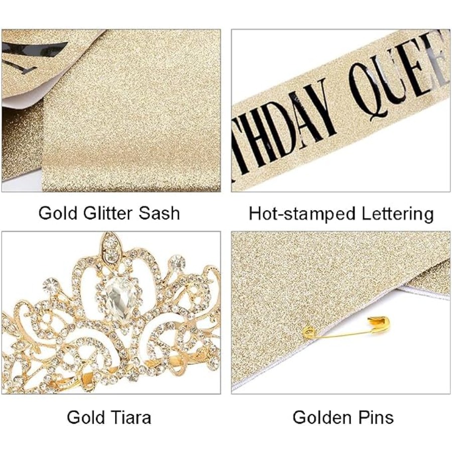 Birthday Queen Sash & Rhinesto - Birthday Sash Glitter recensie en prijs