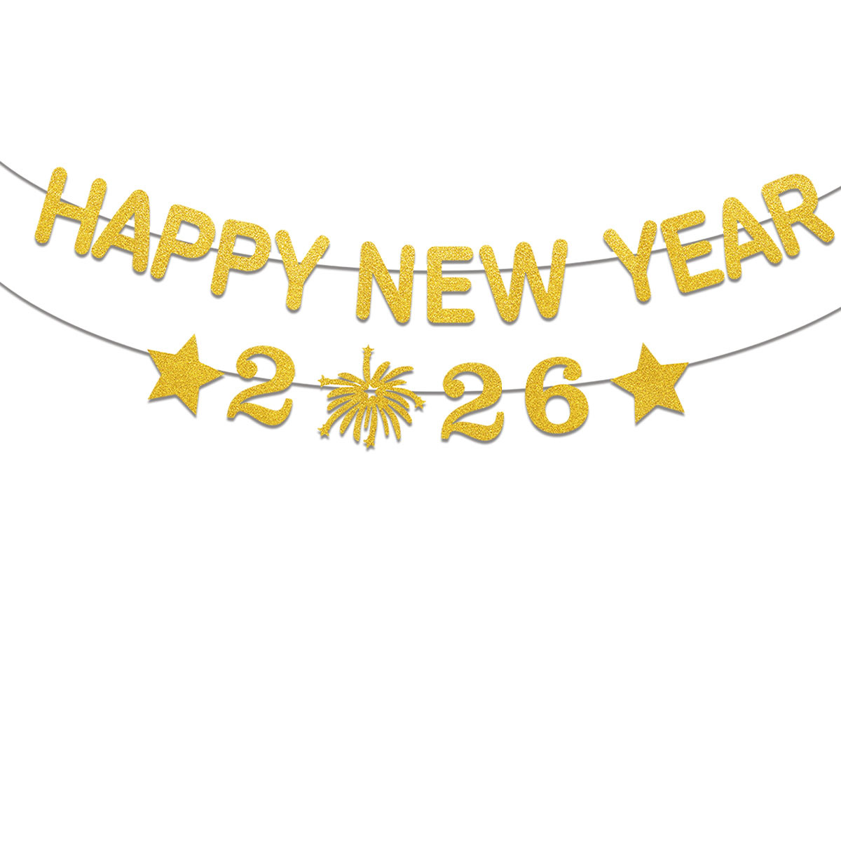 1Set 2026 Happy New Year Decor - Party Banner Gold recensie en prijs