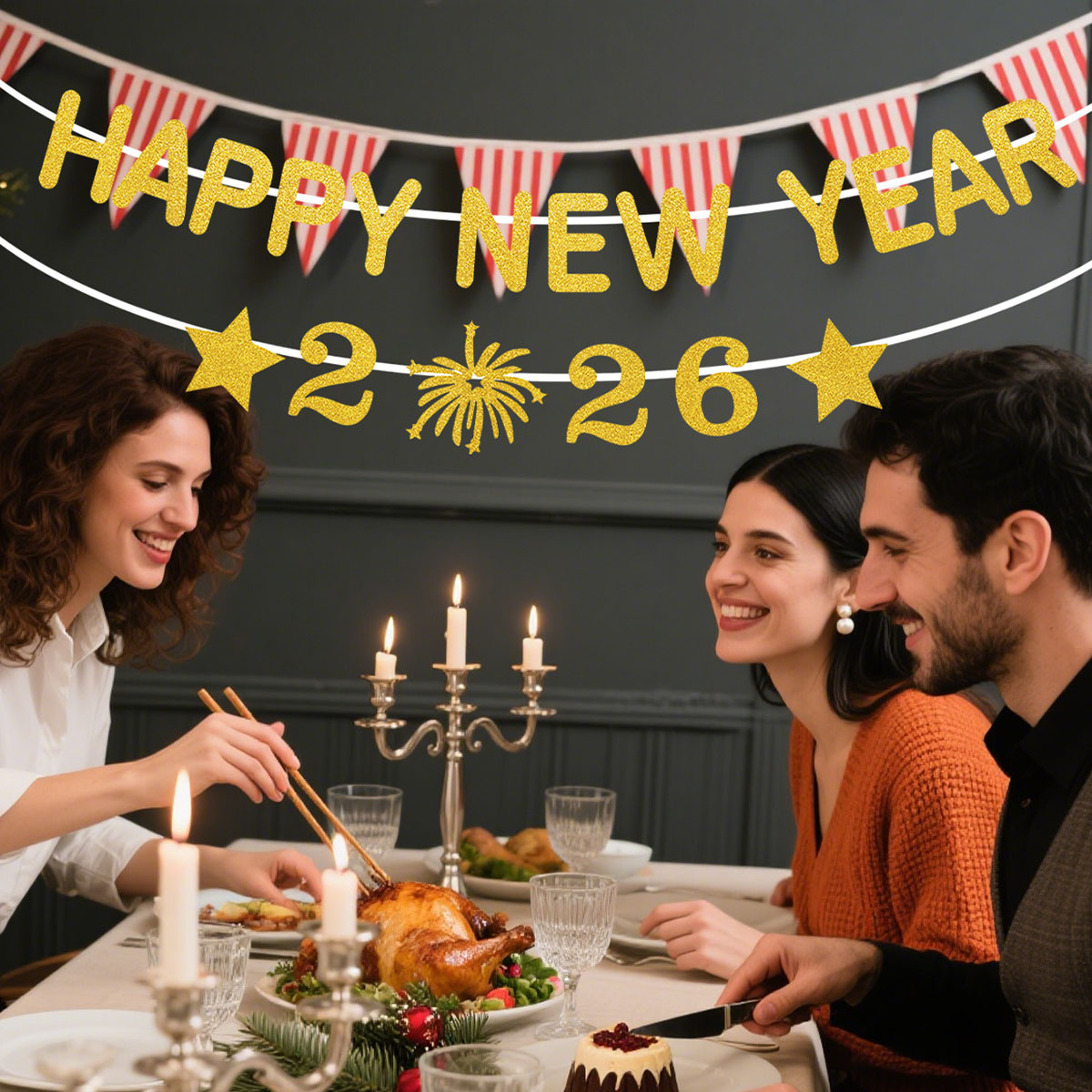 1Set 2026 Happy New Year Decor - Party Banner Gold recensie en prijs