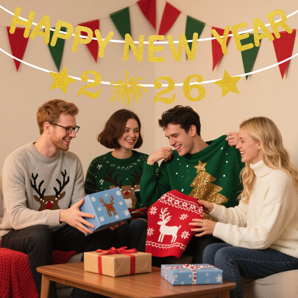 1Set 2026 Happy New Year Decor - Party Banner Gold recensie en prijs