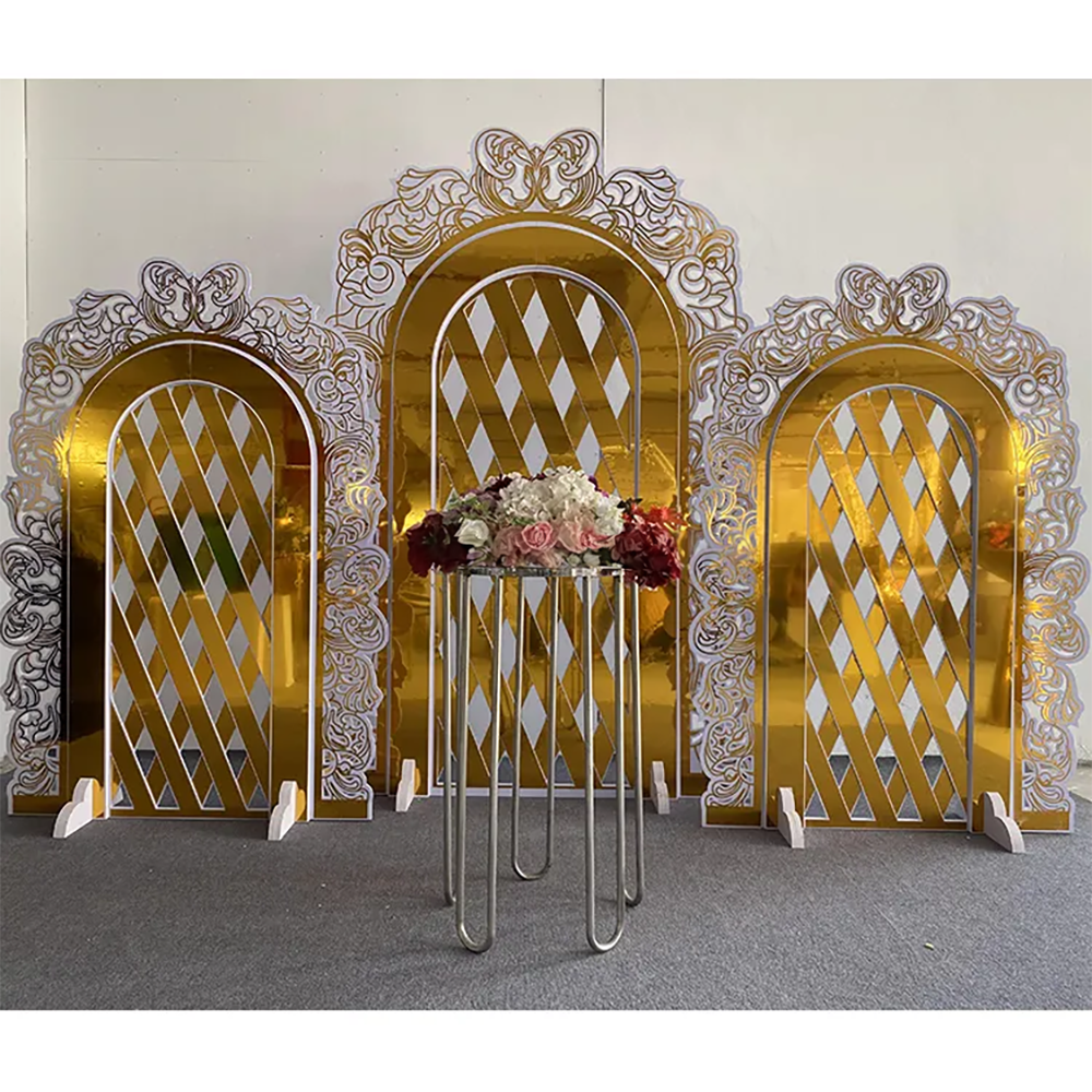 Hot Sale Gold Trim Flower Acry - Party Event Supplier recensie en prijs