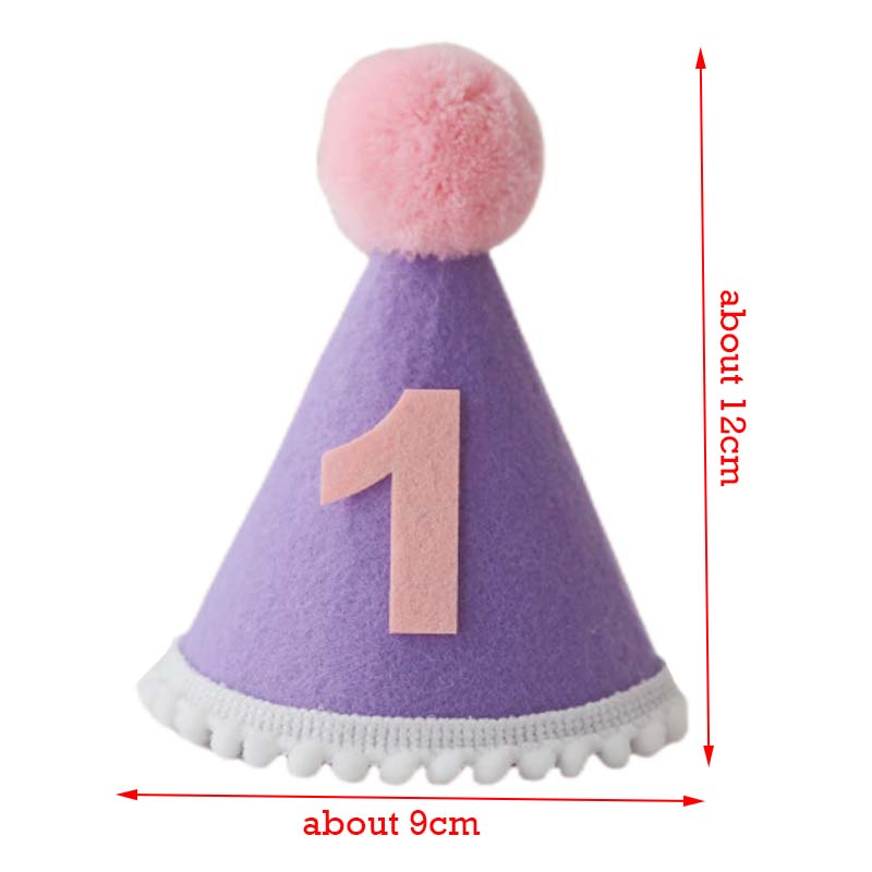 Purple Birthday Hat 1 2 3 4 5  - Party Hat Cone recensie en prijs