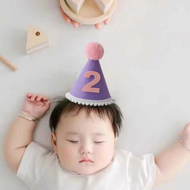 Purple Birthday Hat 1 2 3 4 5  - Party Hat Cone recensie en prijs