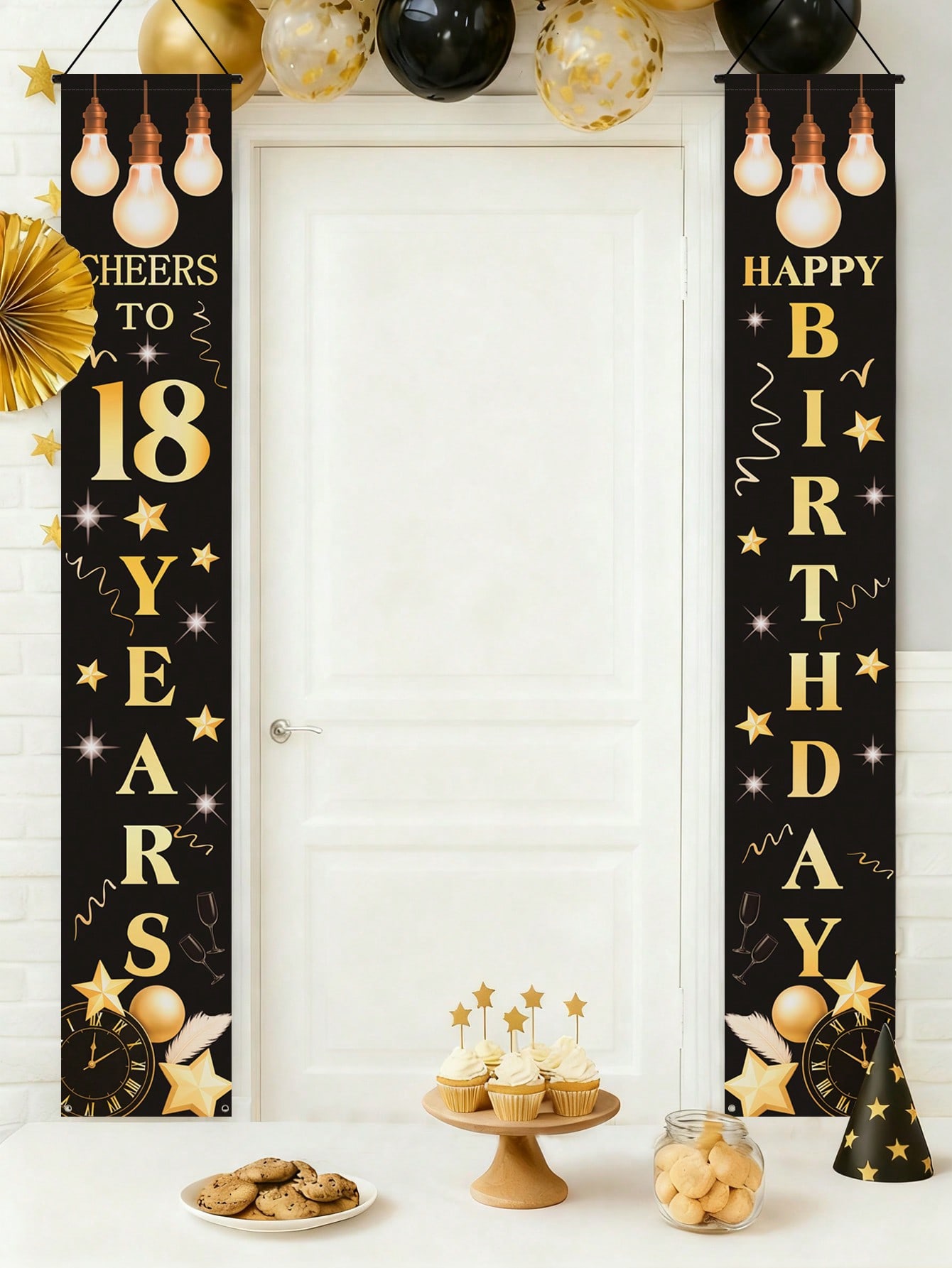 1 Pair of 18Th Birthday Celebr - Party Banner Gold recensie en prijs