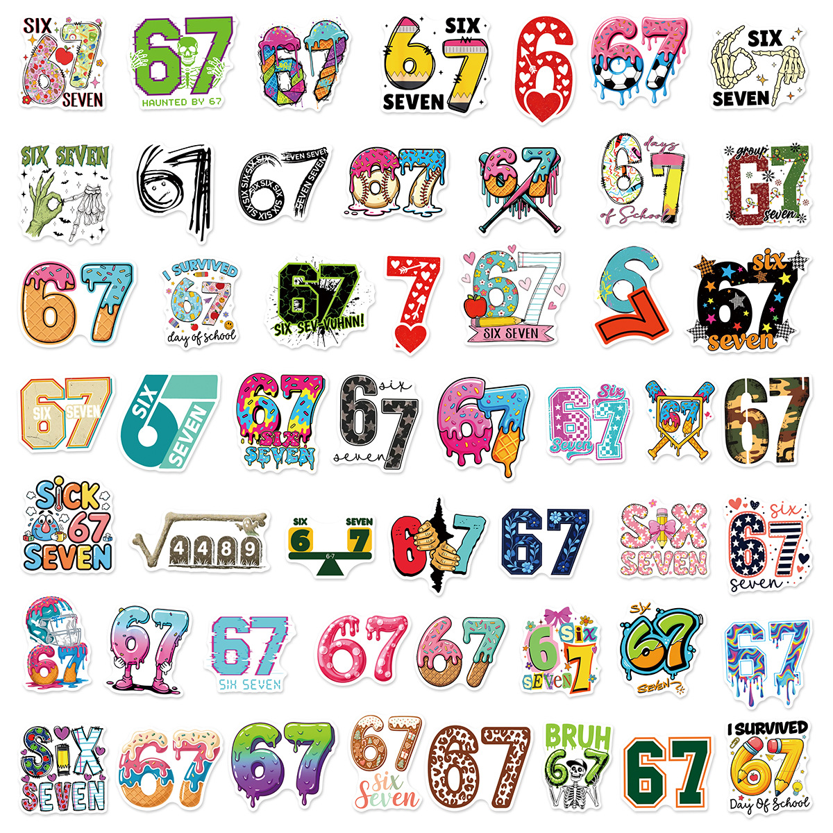 50pcs Number 67 Digital Graffi - Plastic Cup 50Pcs recensie en prijs