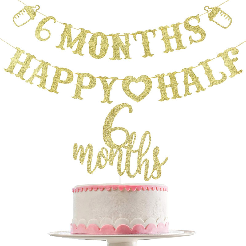 6 month Banner Happy Half Bann - Party Banner Gold recensie en prijs