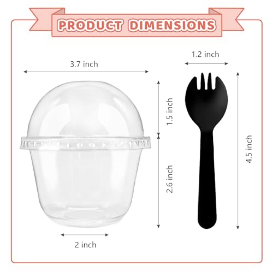 100Pcs Plastic Dessert Cups, 5 - Plastic Cup 50Pcs recensie en prijs