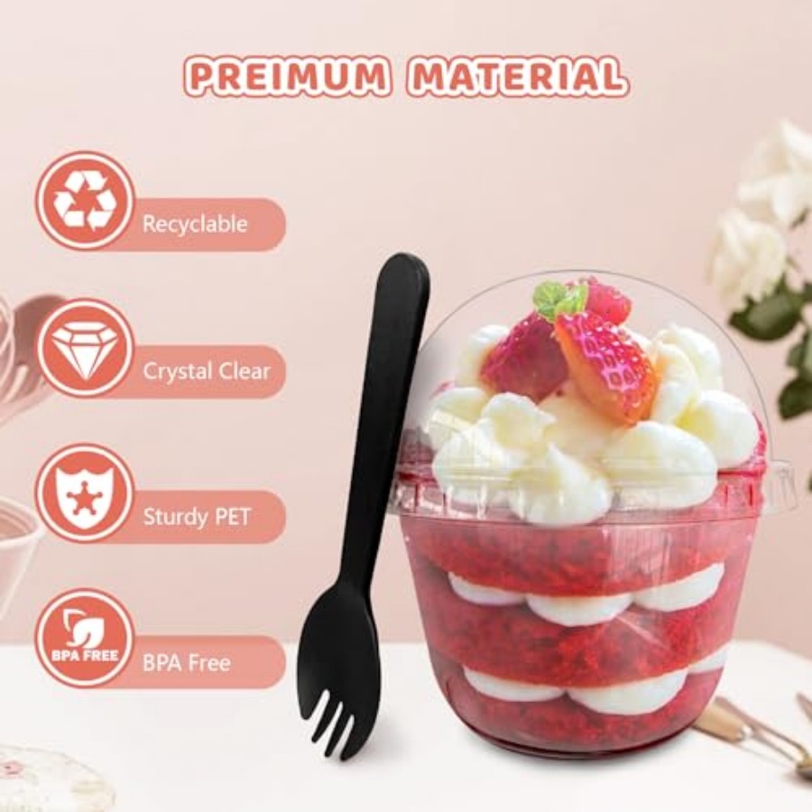 100Pcs Plastic Dessert Cups, 5 - Plastic Cup 50Pcs recensie en prijs