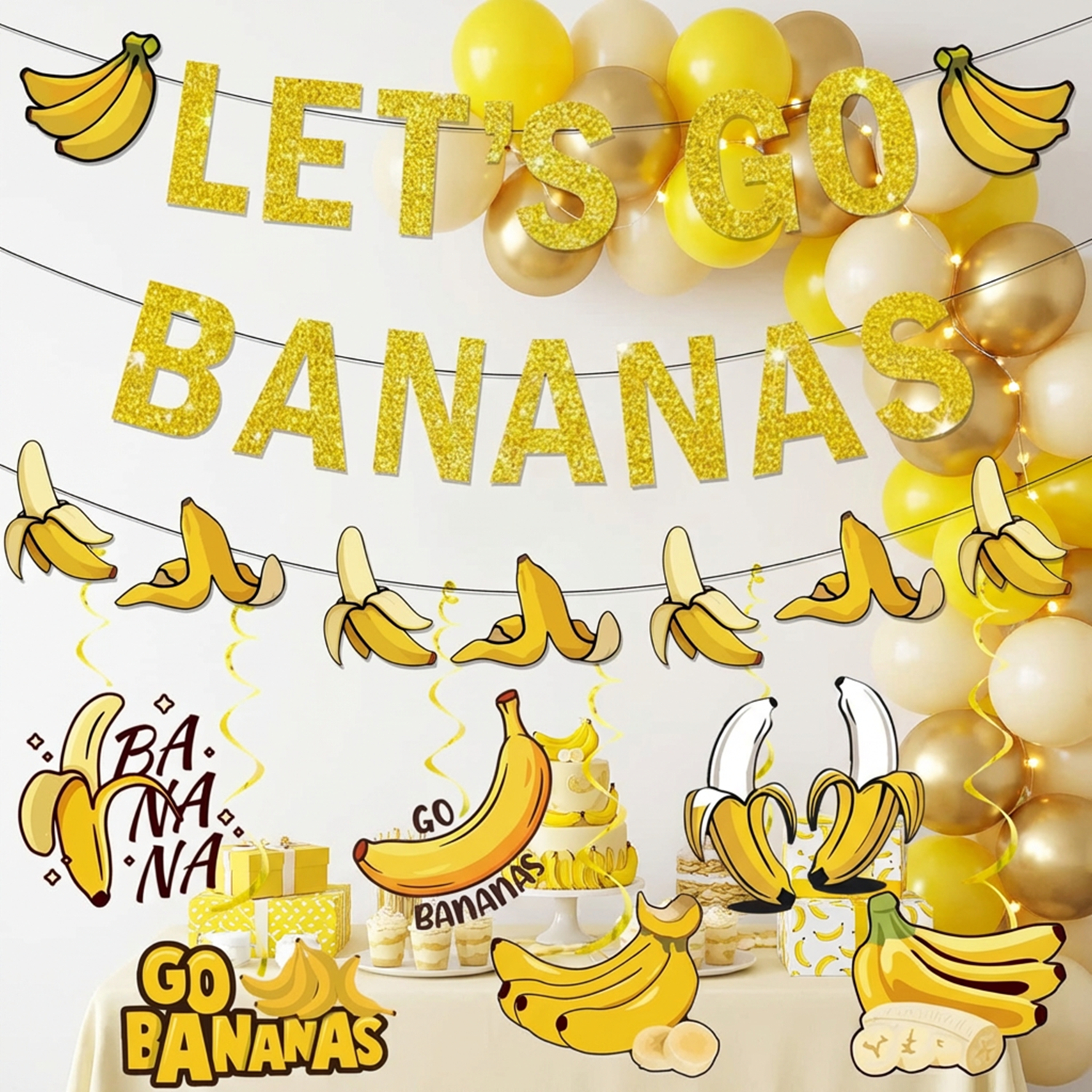 Yellow Bananas Birthday Banner - Let'S Party Event Supply recensie en prijs