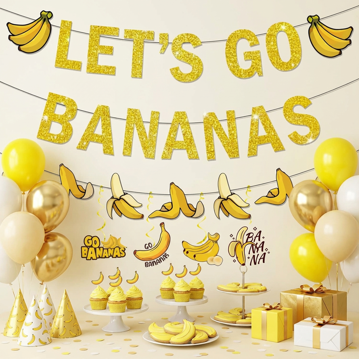 Yellow Bananas Birthday Banner - Let'S Party Event Supply recensie en prijs