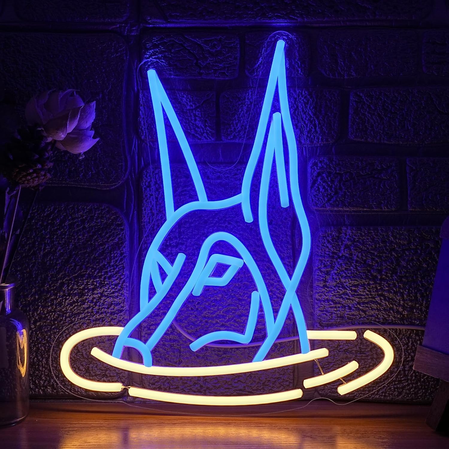 Doberman Dog Neon Sign Art Wal - Neon Sign Party recensie en prijs