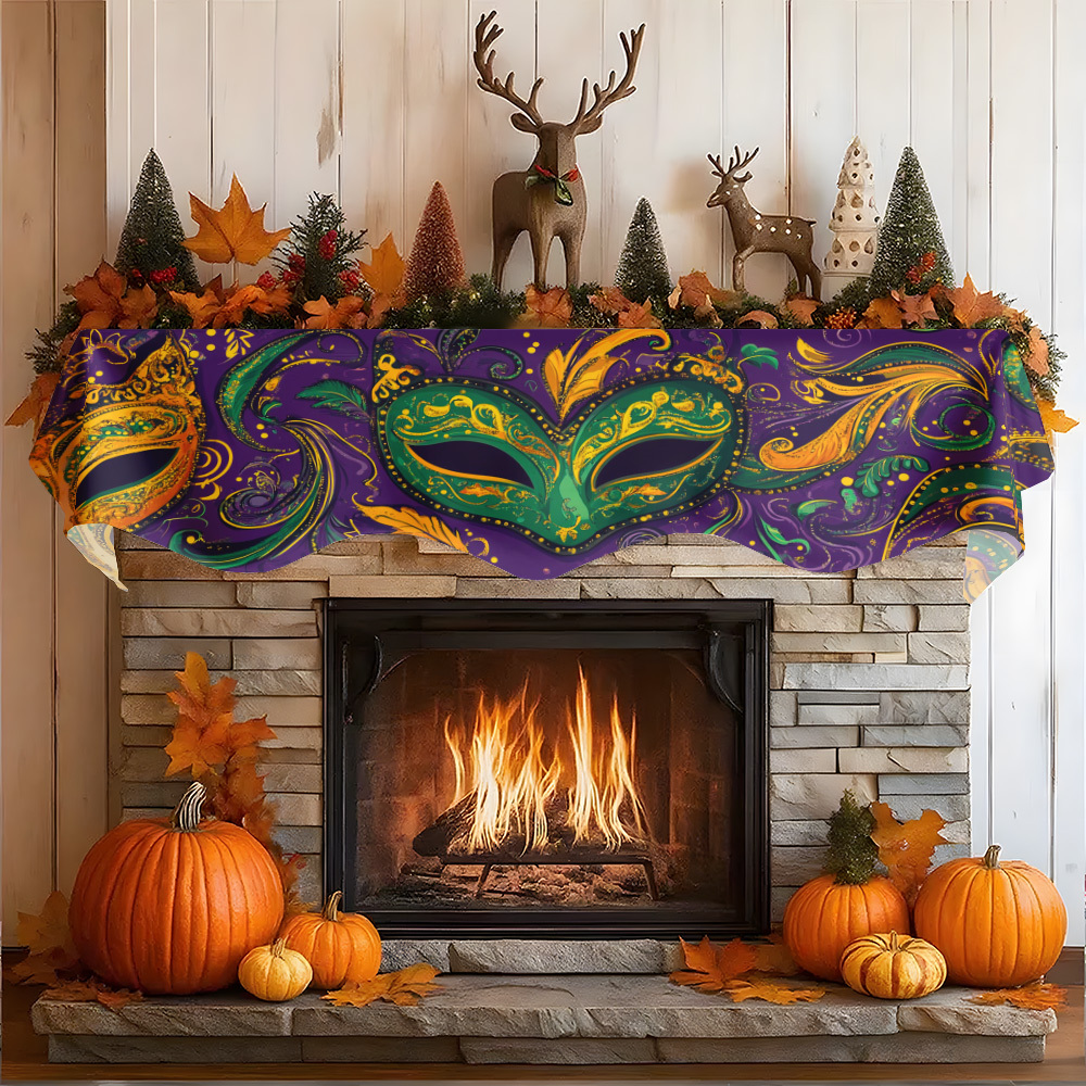 1Pc Carnival Mask Fireplace Sc - Party Banner Gold recensie en prijs