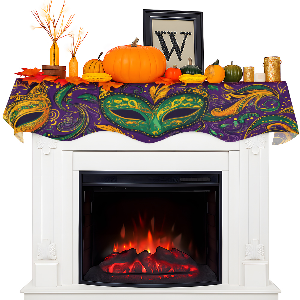 1Pc Carnival Mask Fireplace Sc - Party Banner Gold recensie en prijs