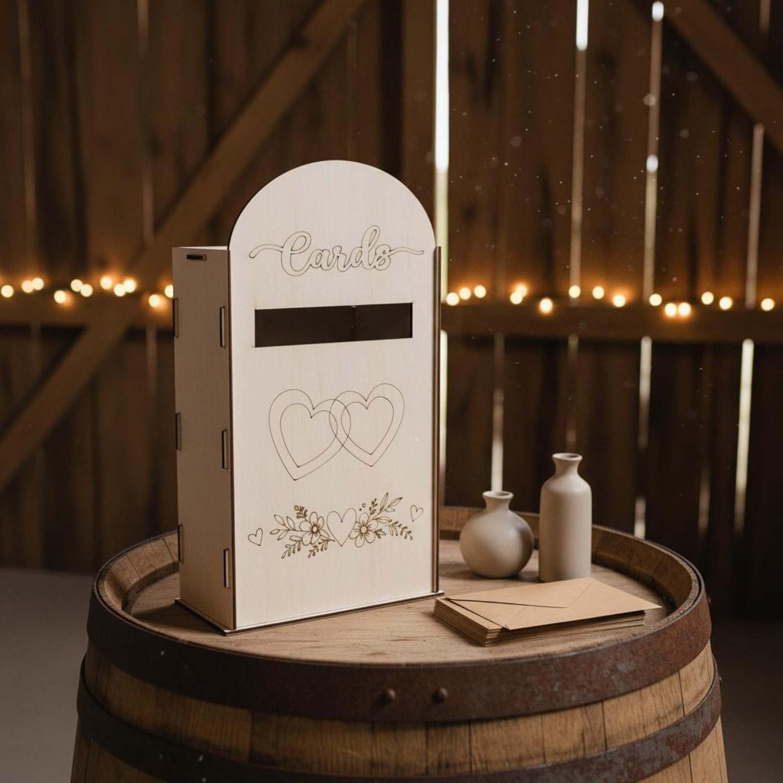 Wooden Wedding Card Box Laser  - Event Party Box recensie en prijs