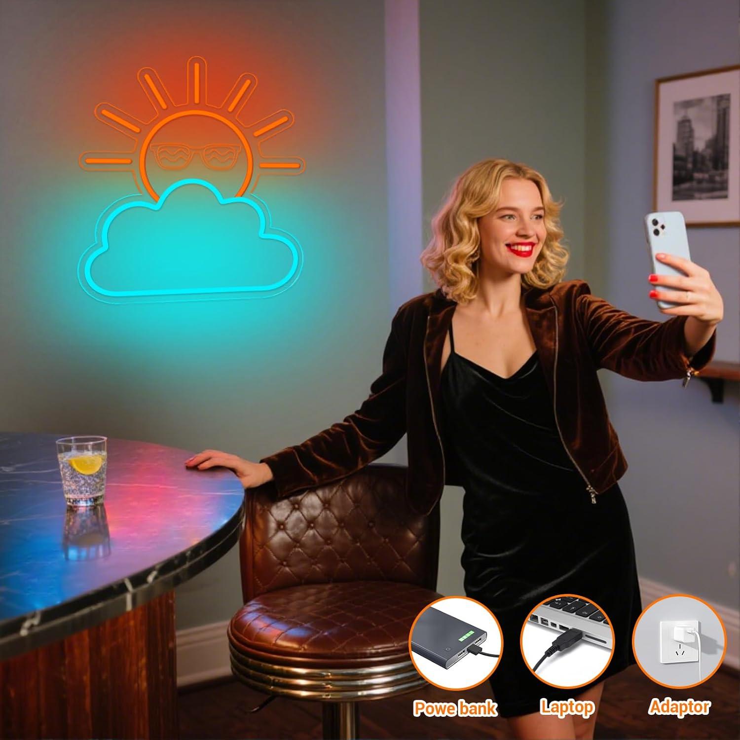 Sunrise Sunset Neon Sign USB P - Neon Sign Party recensie en prijs