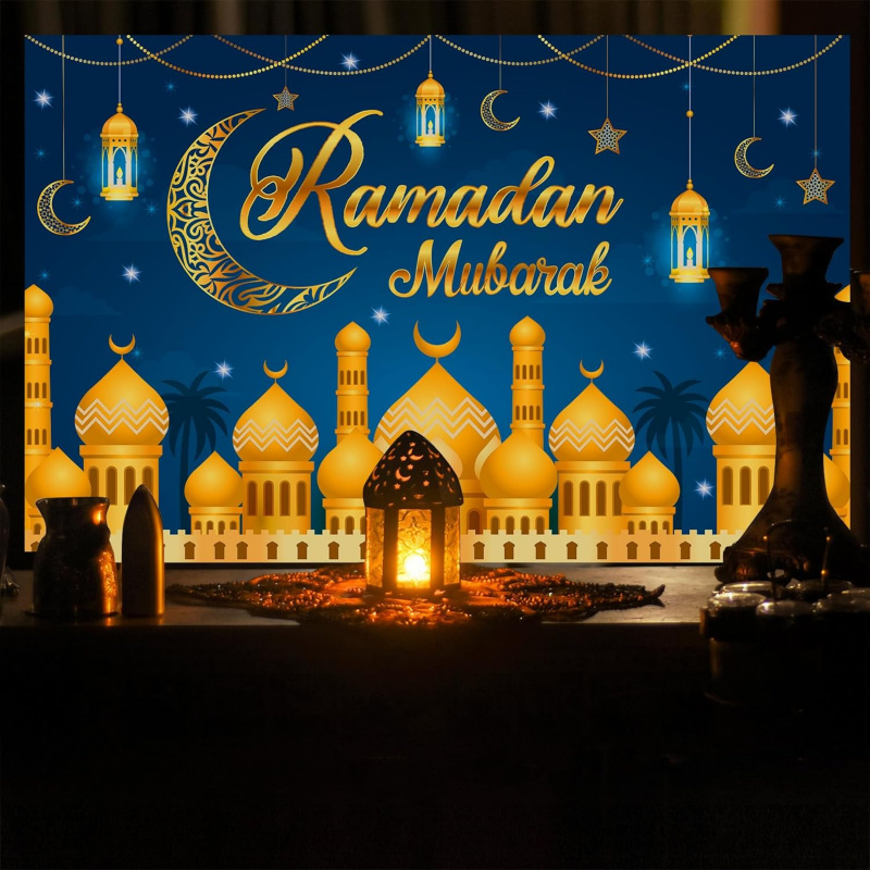 VIKAMA Ramadan Mubarak Blue Go - Party Banner Gold recensie en prijs