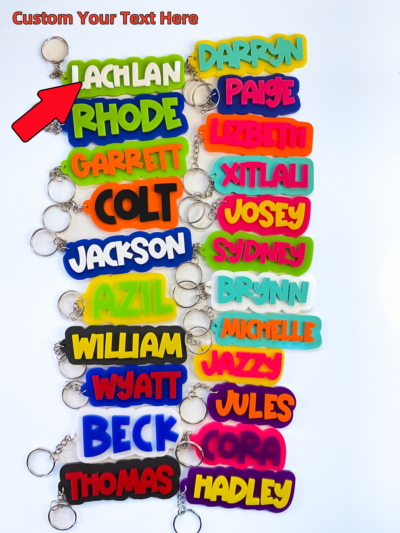 Customized Keyring with Name o - Event Suppliers recensie en prijs