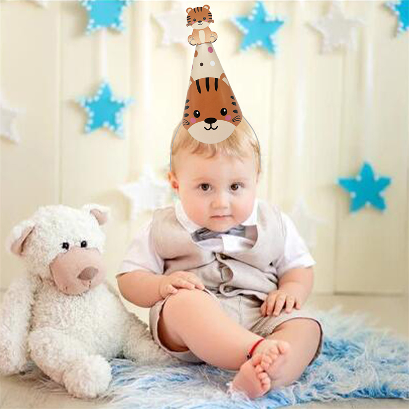 6Pcs Jungle Animal Paper Hats  - Party Hat Cone recensie en prijs