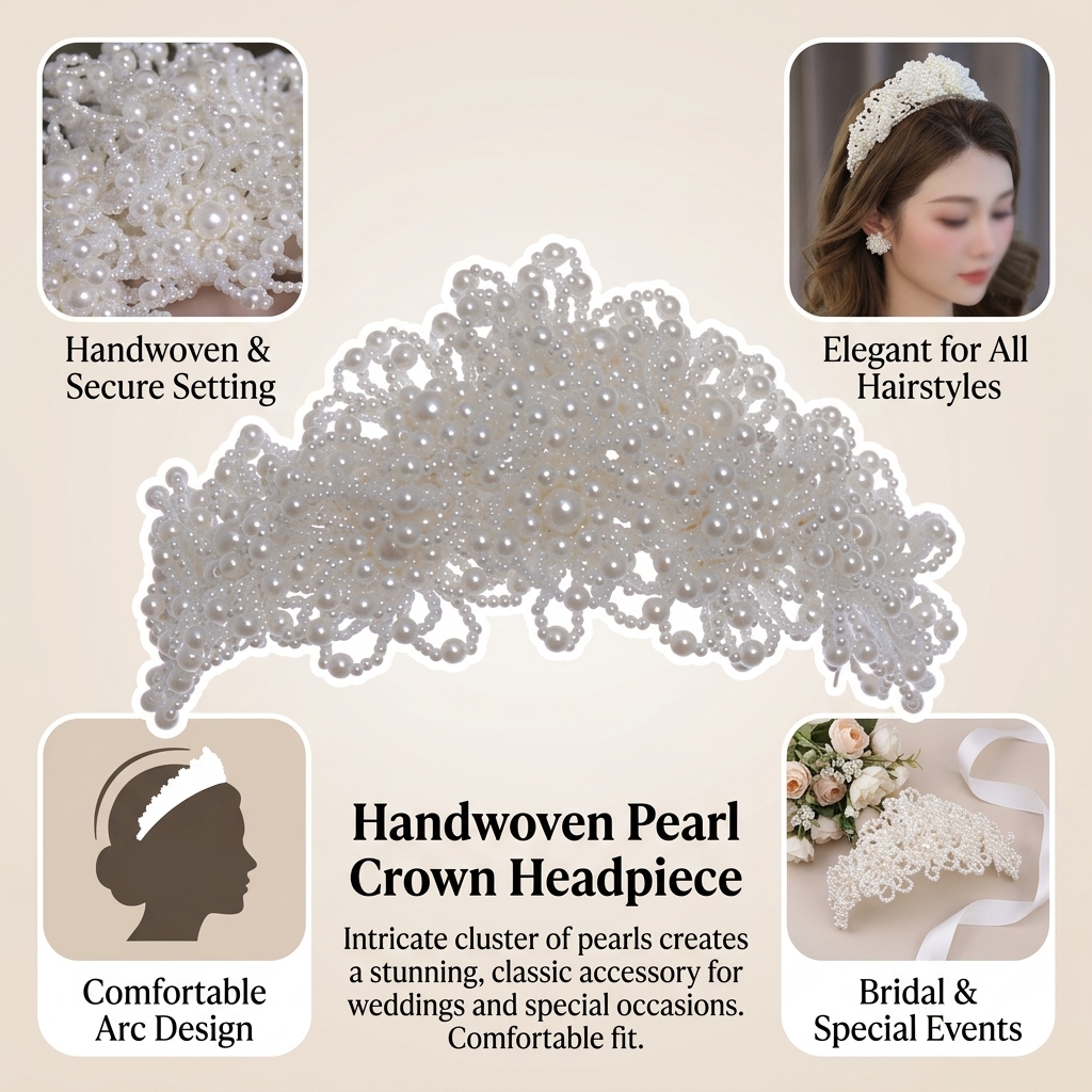 Pearl Crown Headpiece For Wedd - Event Suppliers recensie en prijs