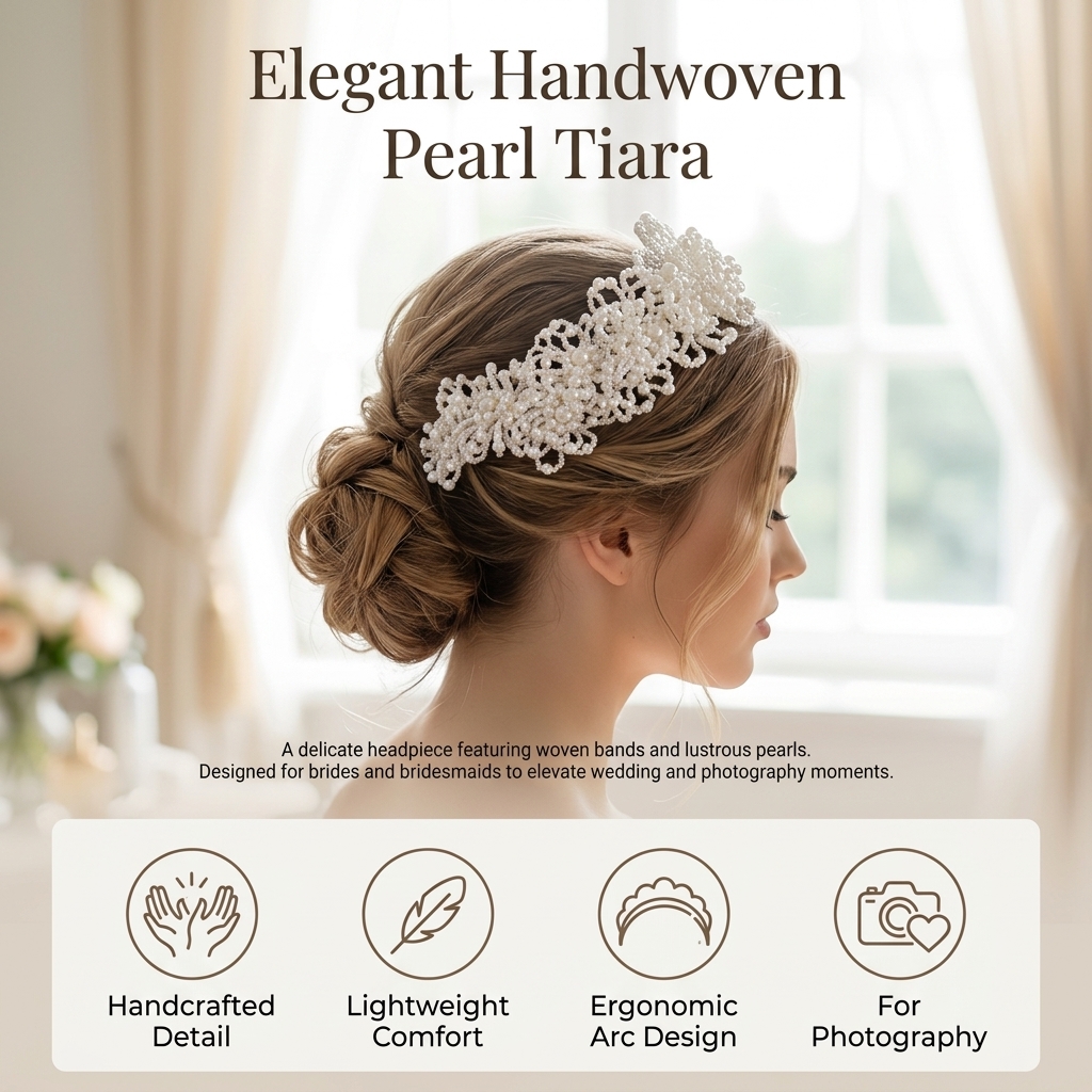 Pearl Crown Headpiece For Wedd - Event Suppliers recensie en prijs