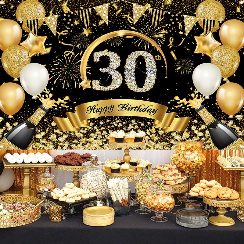 Happy 30th 40th 50th Birthday  - Party Banner Gold recensie en prijs