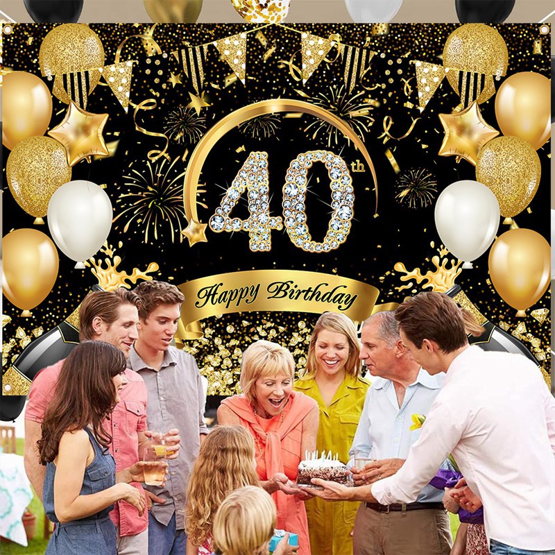 Happy 30th 40th 50th Birthday  - Party Banner Gold recensie en prijs