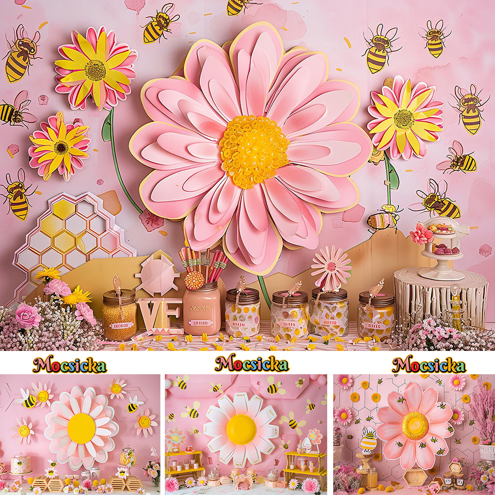 Mocsicka Sweet Daisy Girl Birt - Dessert Table Backdrop recensie en prijs