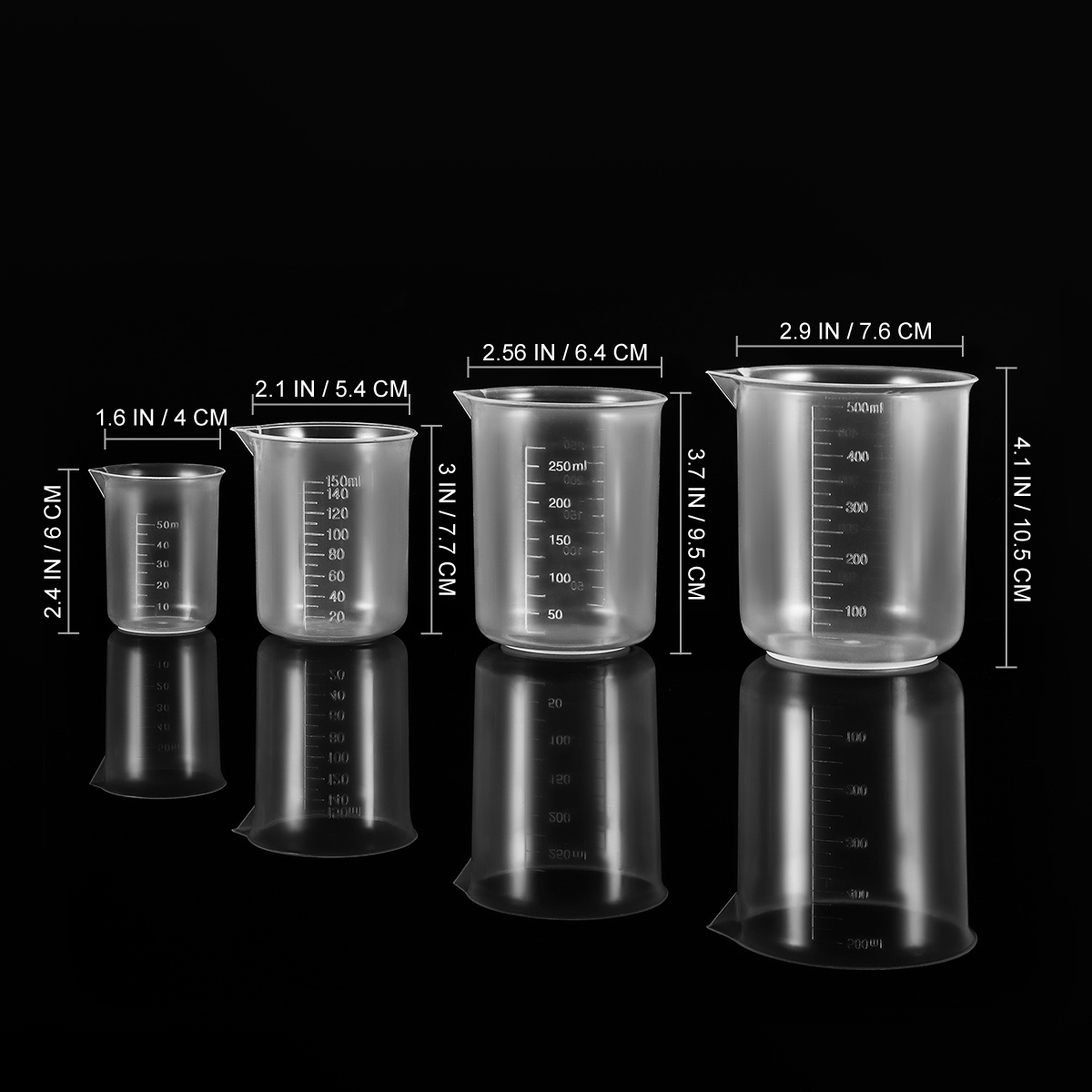 4pcs 50Ml 150Ml 250Ml 500Ml Pl - Plastic Cup 50Pcs recensie en prijs