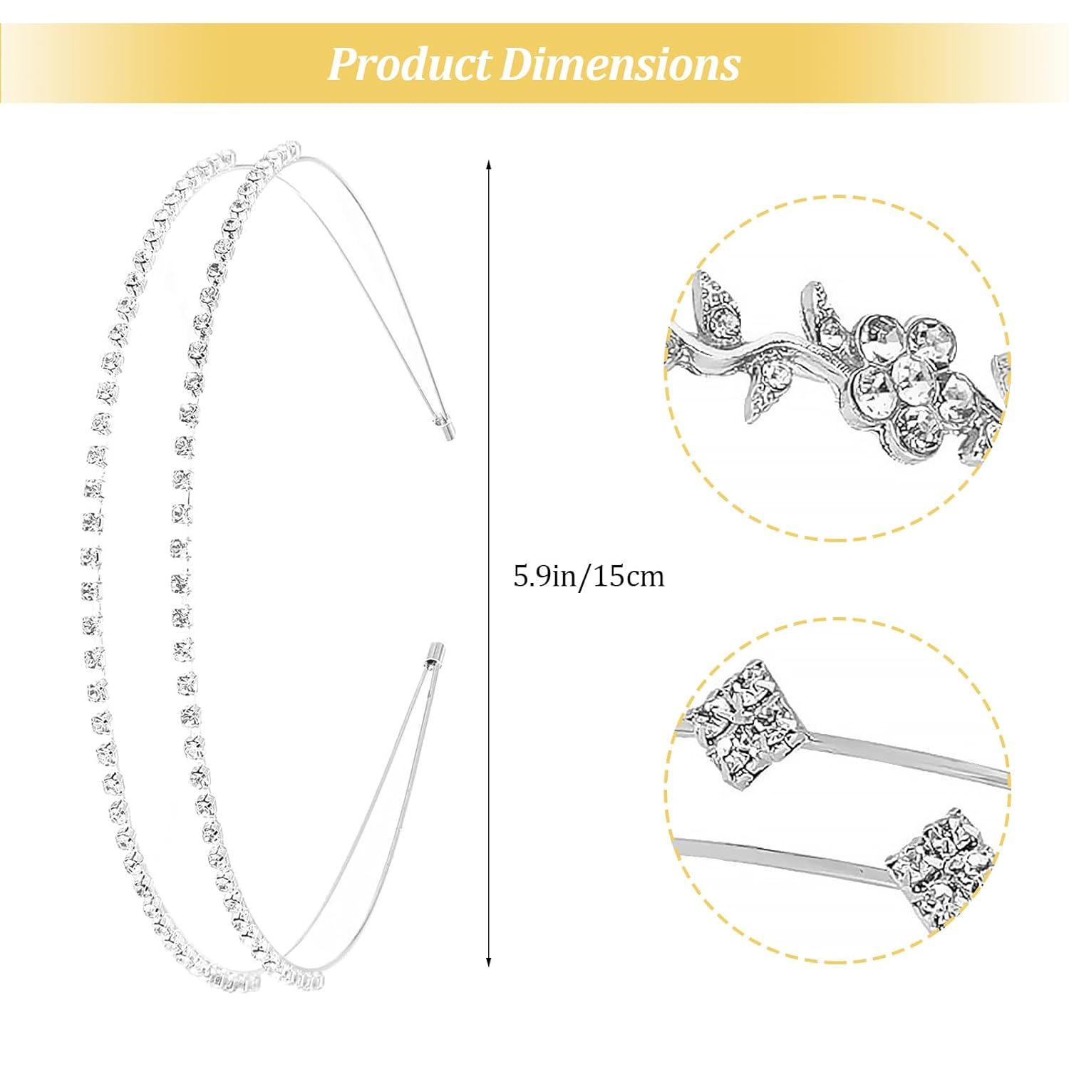 4 Pcs Rhinestone Headband Set  - Event & Party Supply Photos recensie en prijs