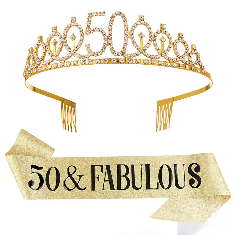 30- 50th  Birthday Anniversary - Birthday Sash Glitter recensie en prijs