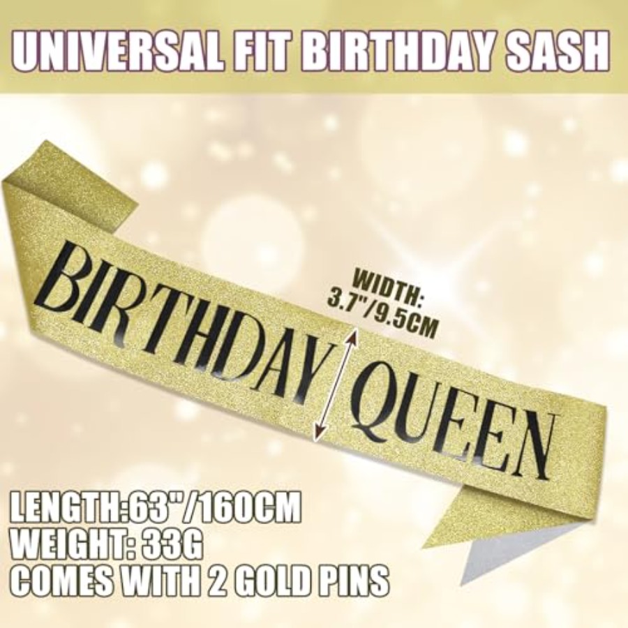 Birthday Queen Sash Glitter Go - Birthday Sash Glitter recensie en prijs