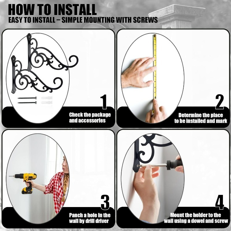 1PC Wall Mounted Bracket Iron  - Flower Wall Panel recensie en prijs