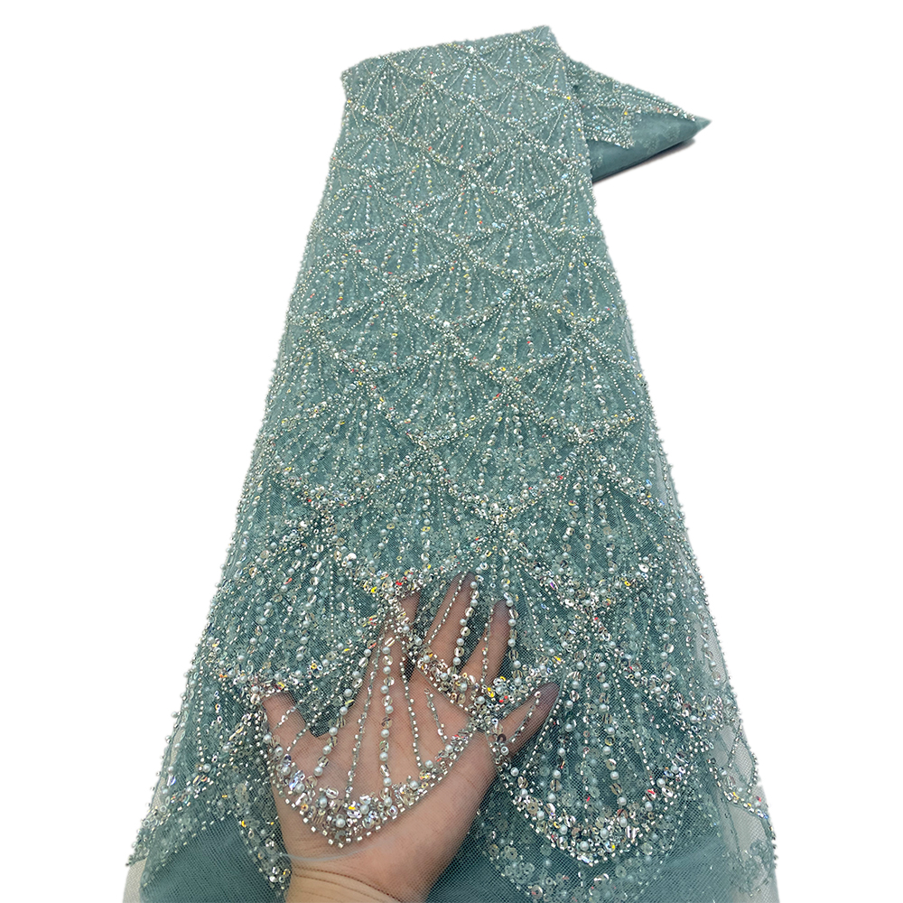 African Beaded Lace Fabric Fre - Glitter Tablecloth recensie en prijs