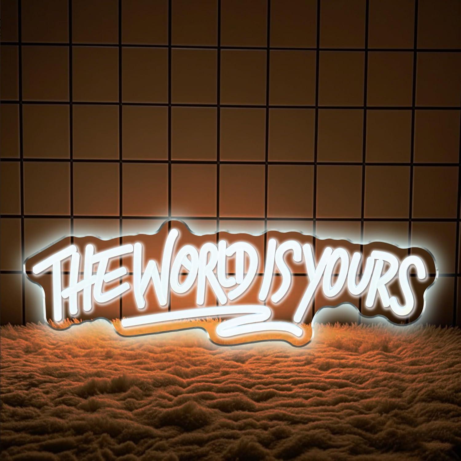 The World is Yours Neon Sign U - Neon Sign Party recensie en prijs