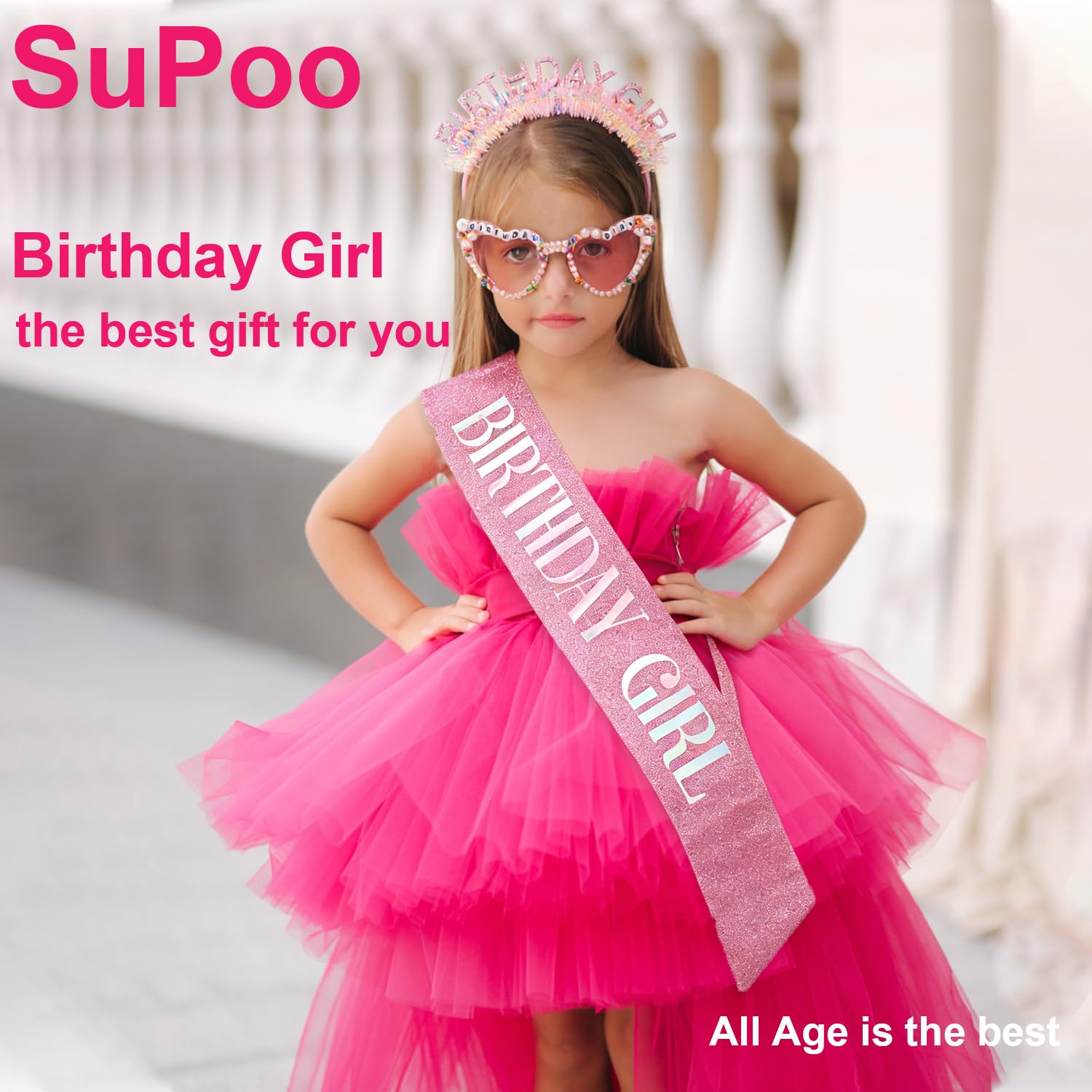 Birthday Girl Headband Sash Su - Birthday Sash Glitter recensie en prijs