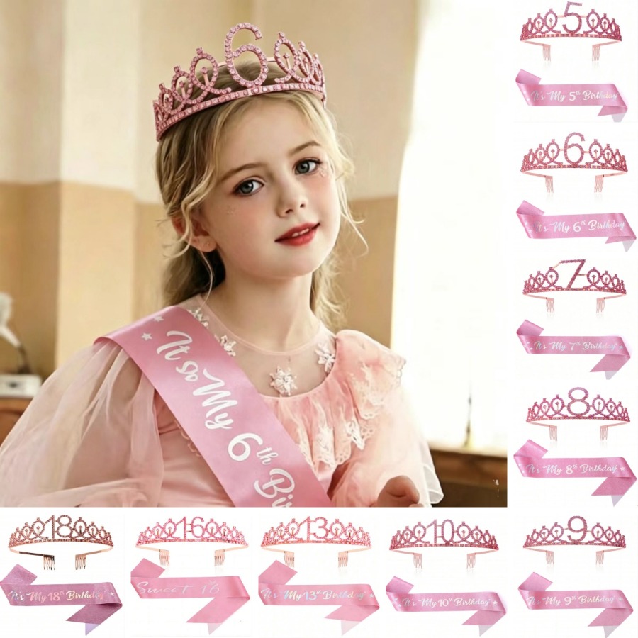 Glitter Birthday Crown Sash Wo - Birthday Sash Glitter recensie en prijs
