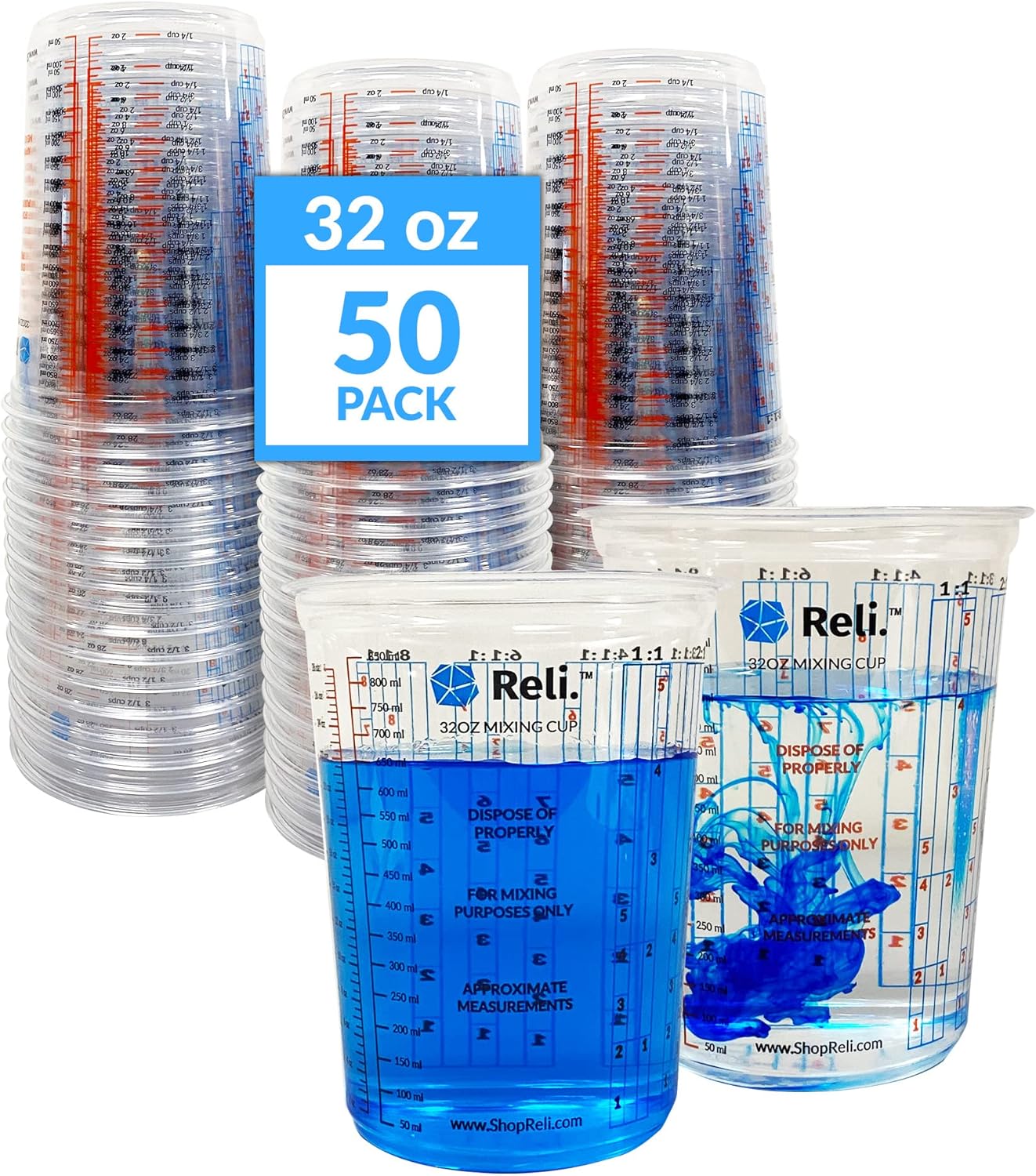 50 Pcs 32oz Disposable Paint M - Plastic Cup 50Pcs recensie en prijs