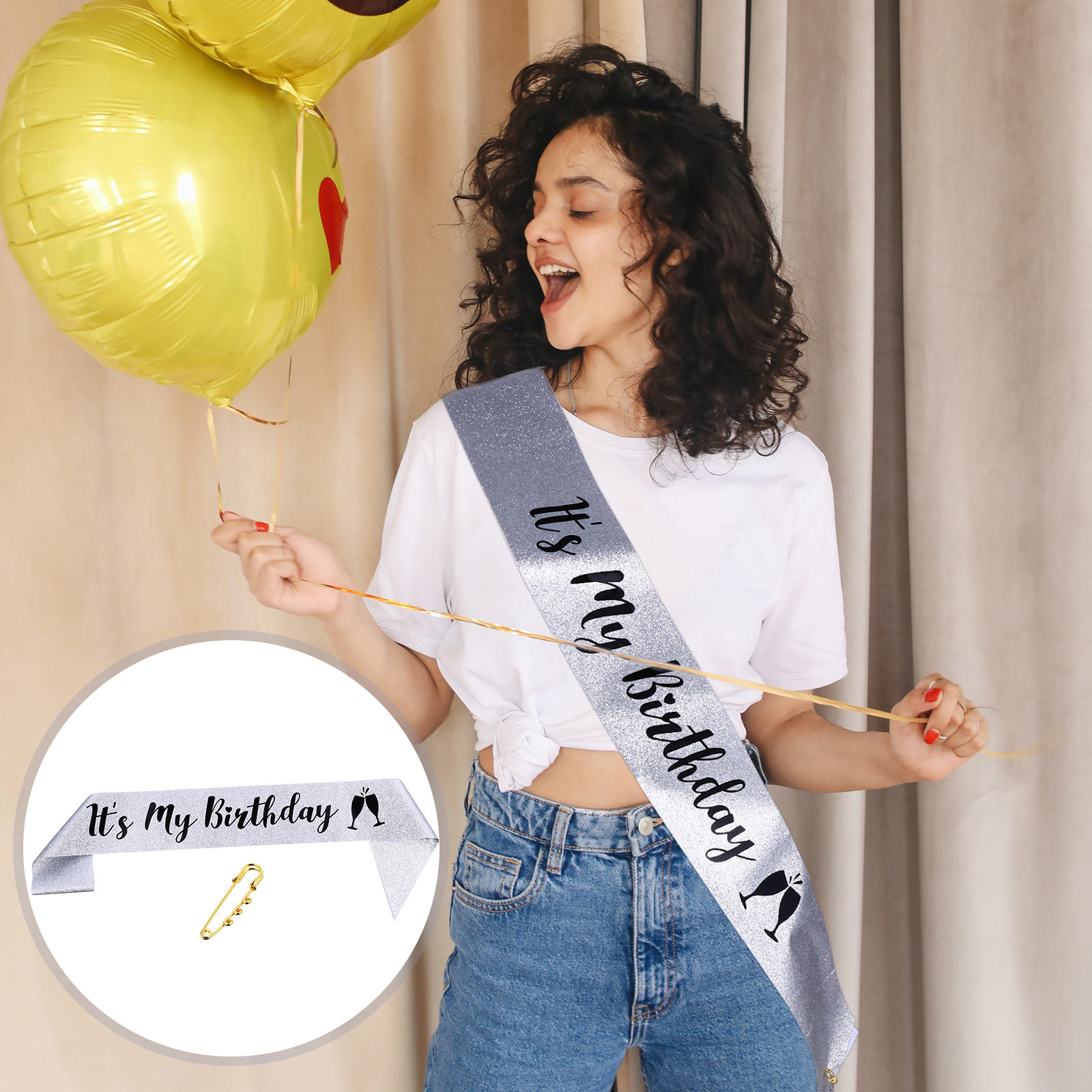 1Pcs Birthday Party Sash Glitt - Birthday Sash Glitter recensie en prijs