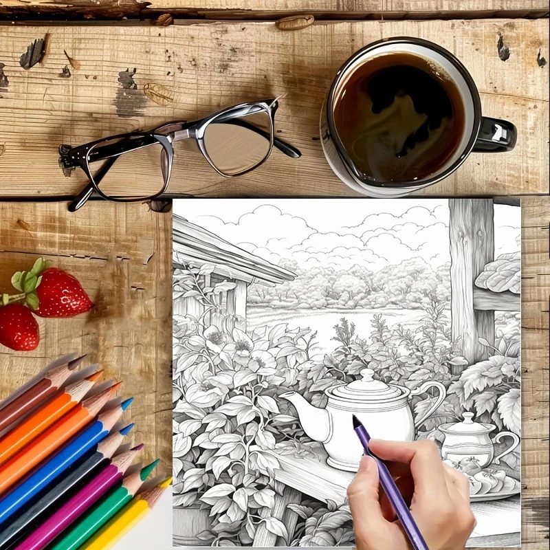 Tea In The Gardens Coloring Bo - Supply Event recensie en prijs