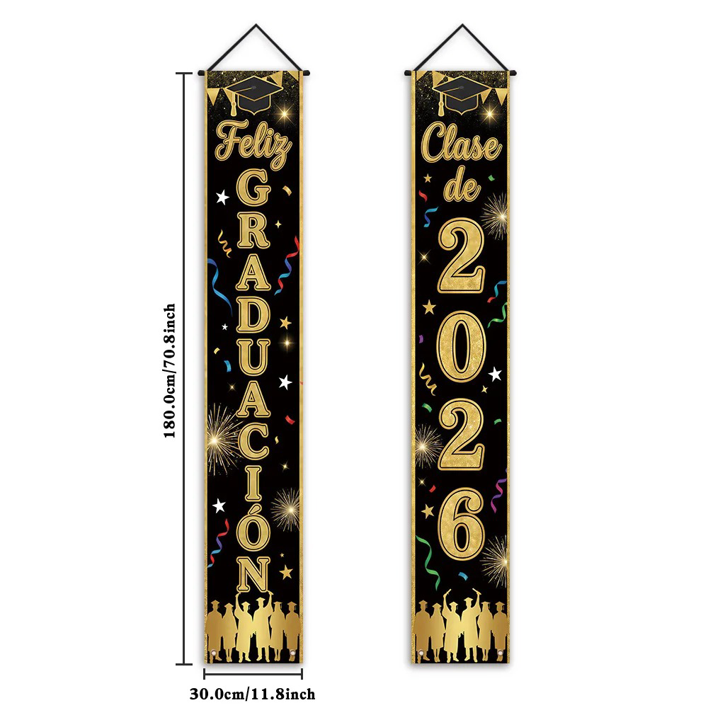 Feliz Graduacion Class of 2026 - Party Banner Gold recensie en prijs
