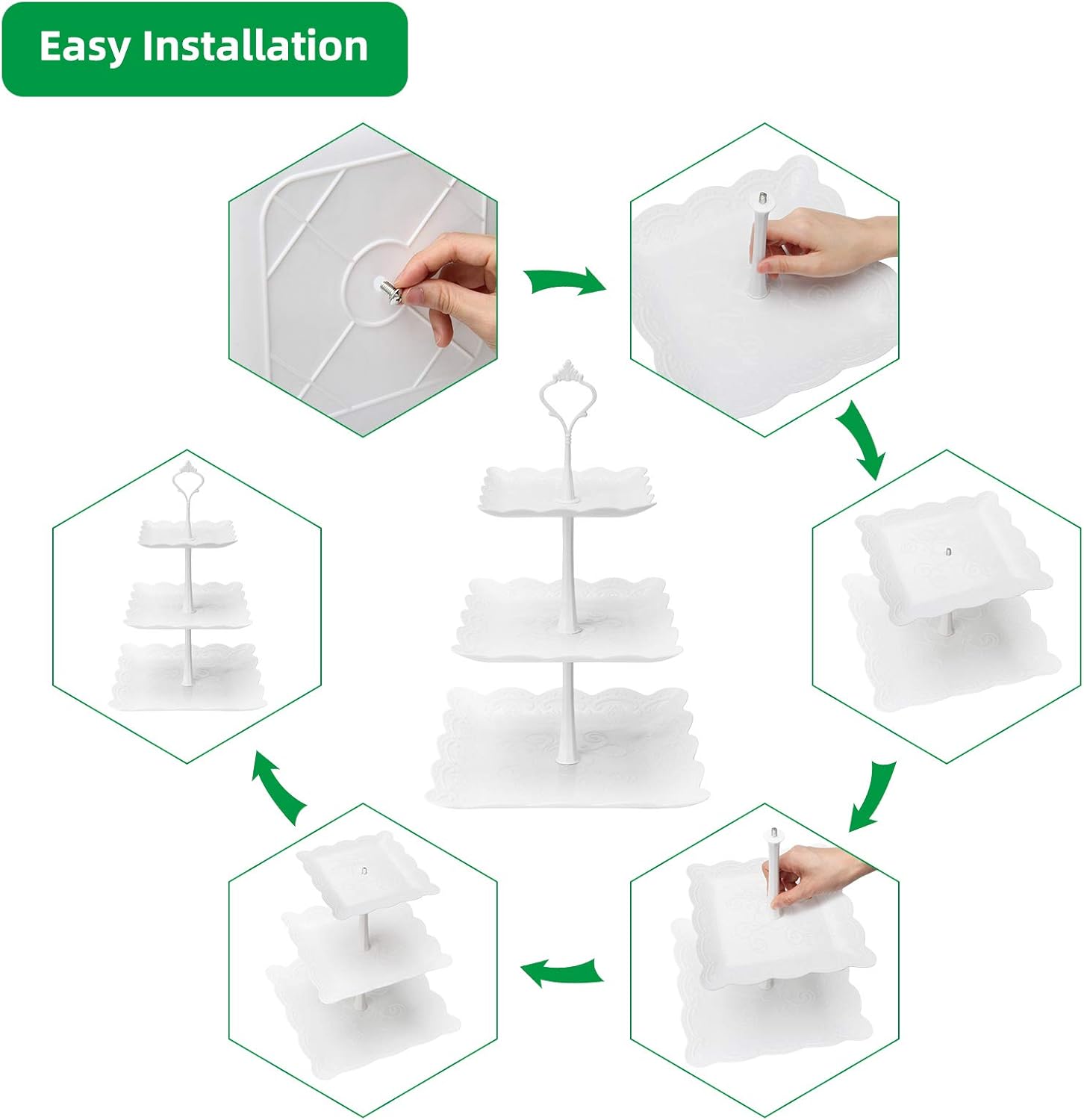 3 Tier Cupcake Stand, Plastic  - Cupcake Stand Tier recensie en prijs
