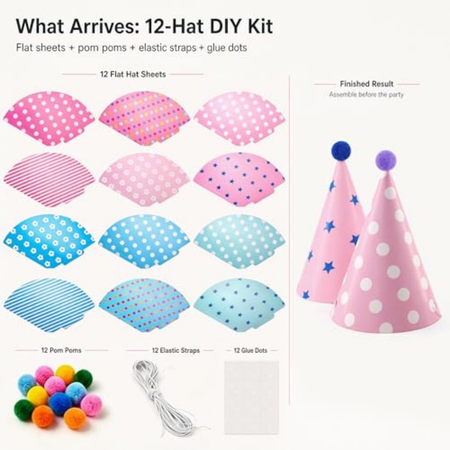 Beurio Pastel Party Hats for a - Party Hat Cone recensie en prijs