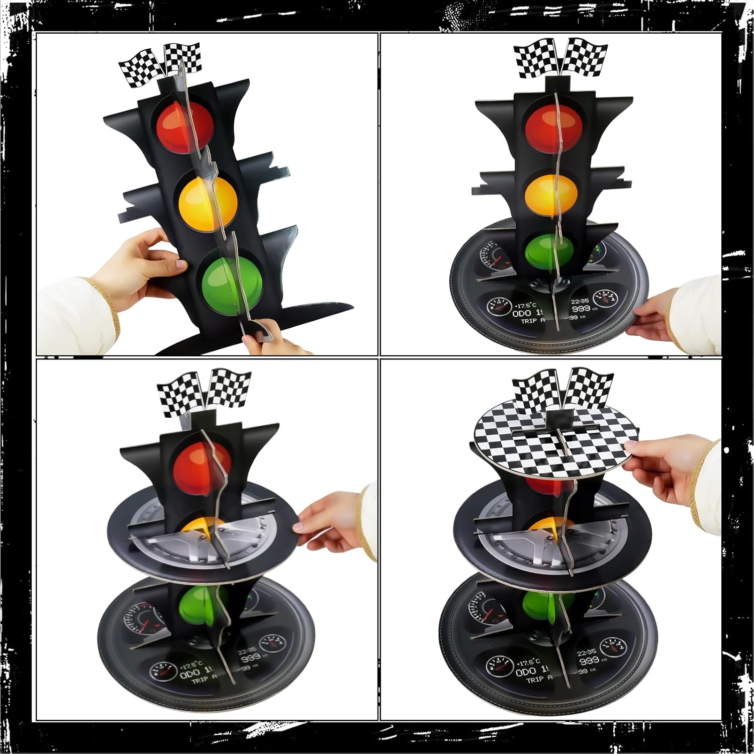 3-Tier Race Car Cupcake Stand, - Cupcake Stand Tier recensie en prijs